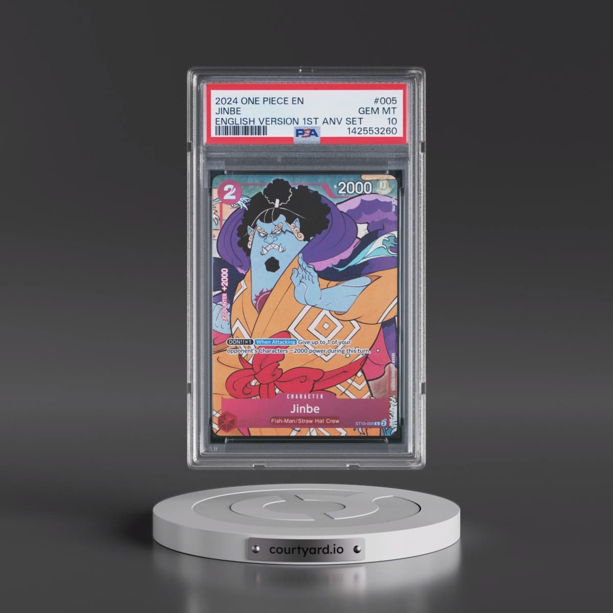 2024 One Piece English Version 1st Anniversary Set #005 Jinbe (PSA 10 GEM MINT)