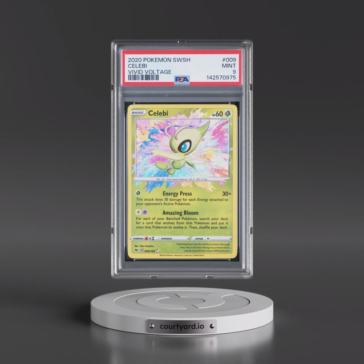 2020 Pokémon Sword & Shield Vivid Voltage #009 Celebi (PSA 9 MINT)