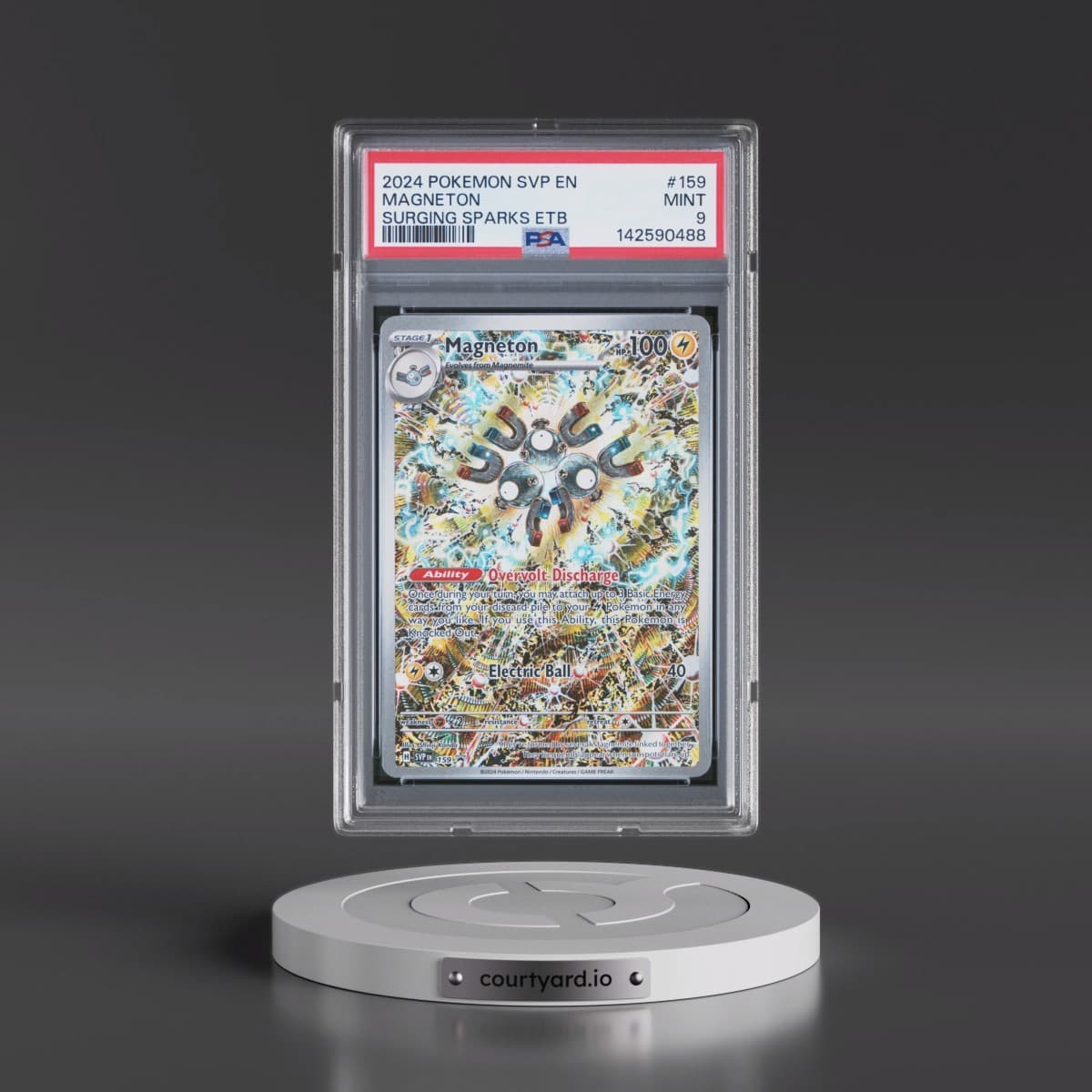 2024 Pokémon Svp EN-SV Black Star Promo #159 Magneton - Surging Sparks Elite Trainer Box (PSA 9 MINT)
