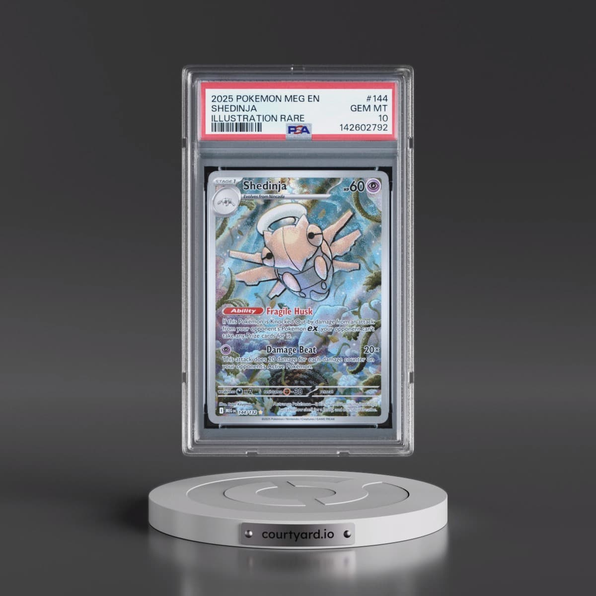 2025 Pokémon Meg EN-Mega Evolution #144 Shedinja - Illustration Rare (PSA 10 GEM MINT)