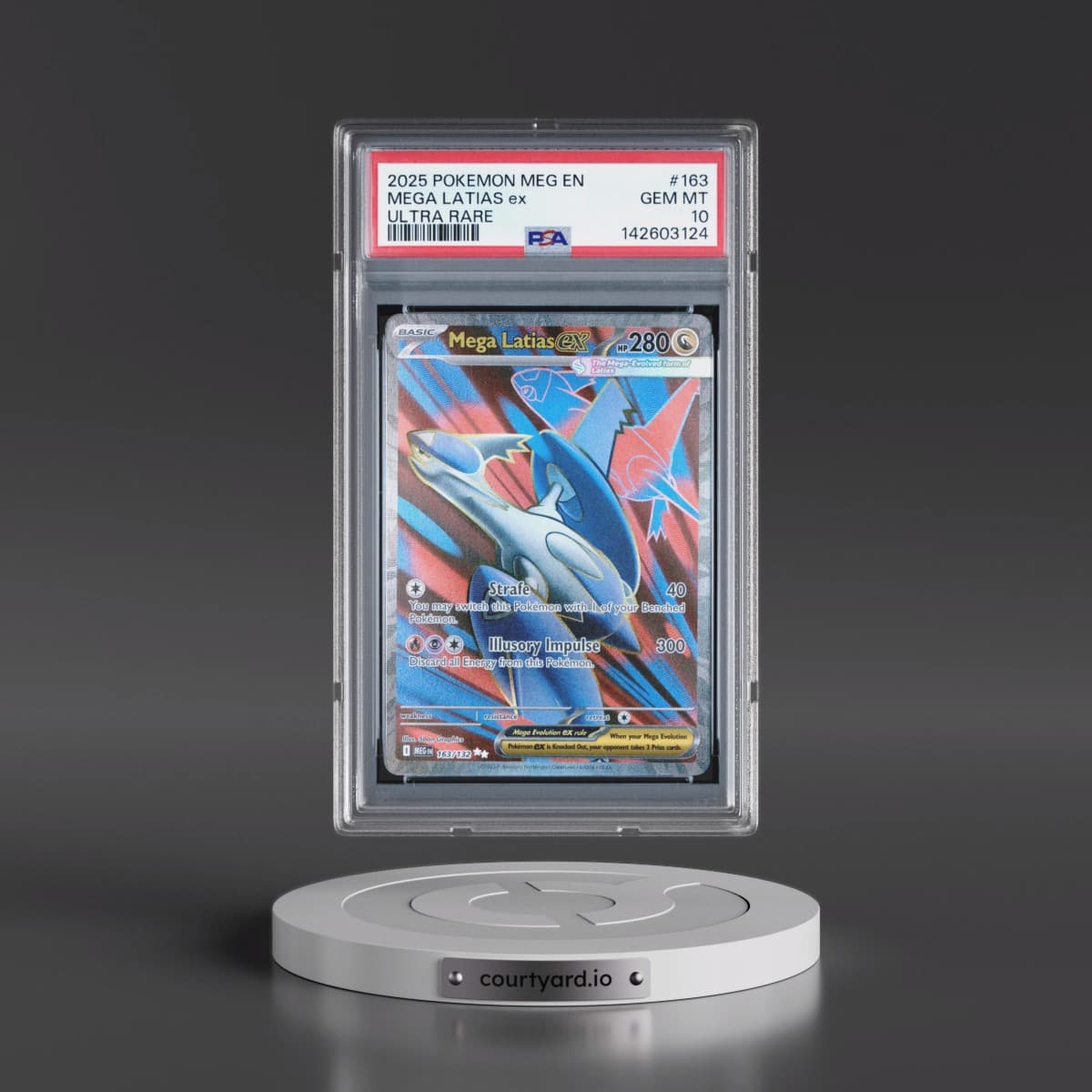 2025 Pokémon Meg EN-Mega Evolution #163 Mega Latias EX - Holo Ultra Rare (PSA 10 GEM MINT)