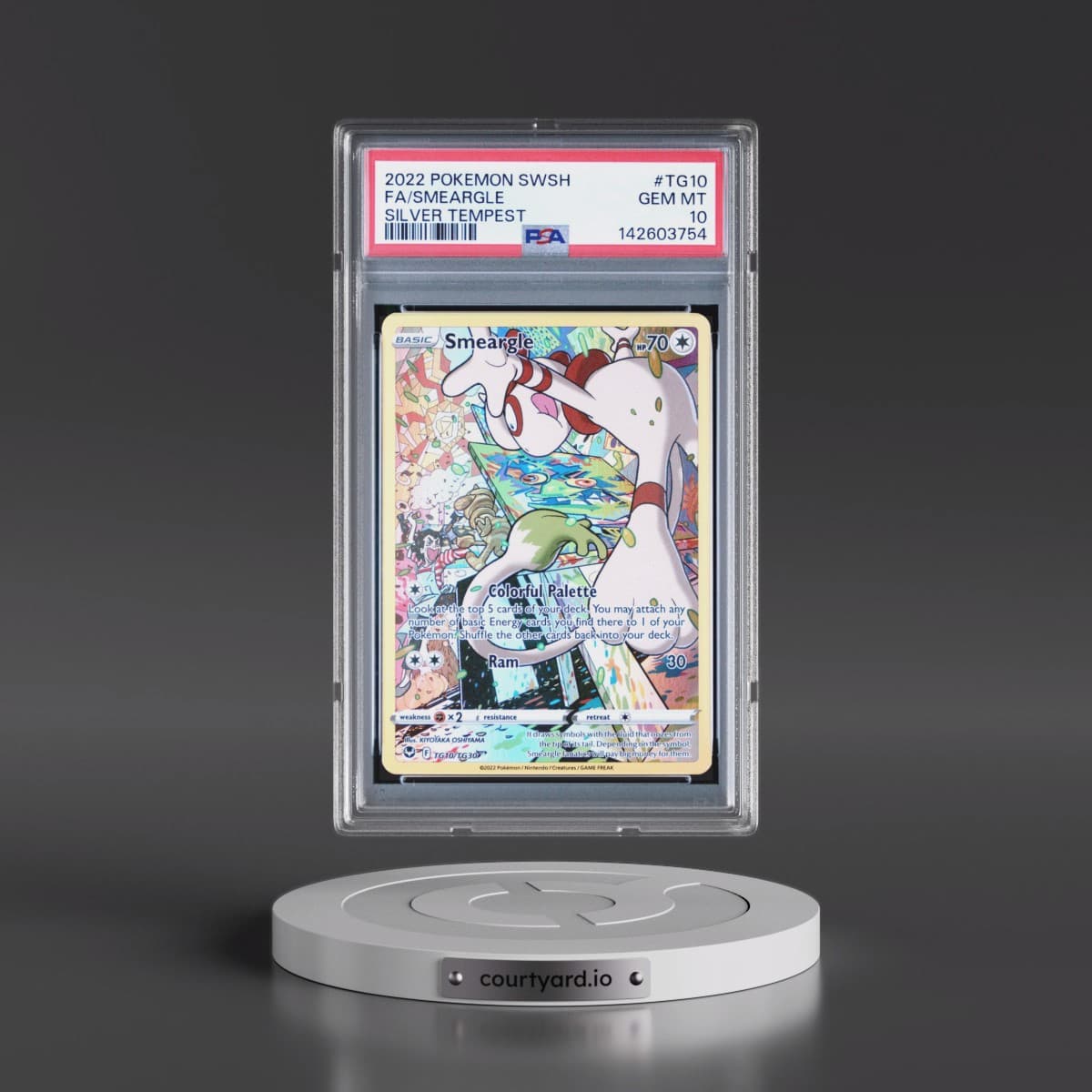2022 Pokémon Sword & Shield Silver Tempest #TG10 Smeargle - Full Art (PSA 10 GEM MINT)