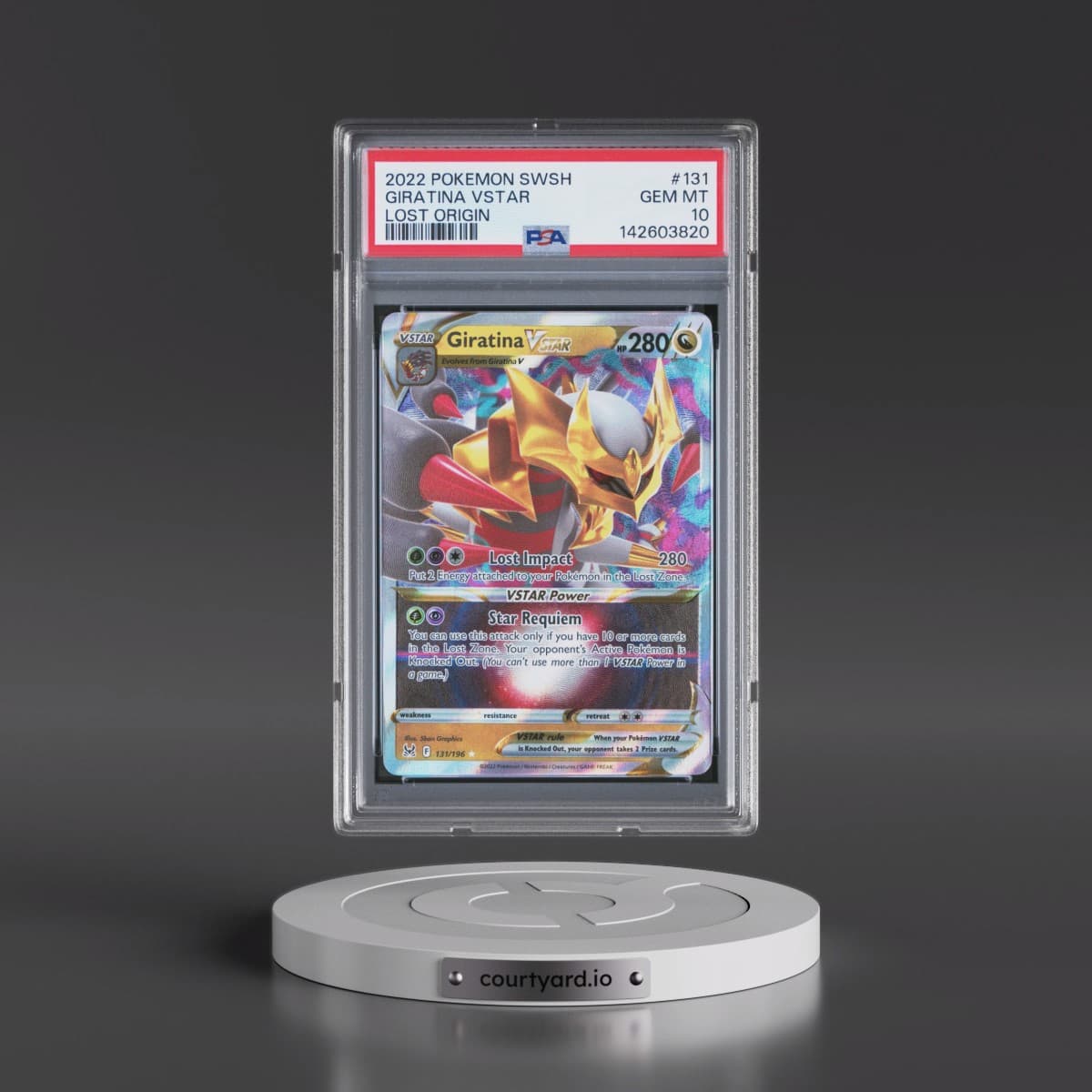 2022 Pokémon Sword & Shield Lost Origin #131 Giratina Vstar (PSA 10 GEM MINT)