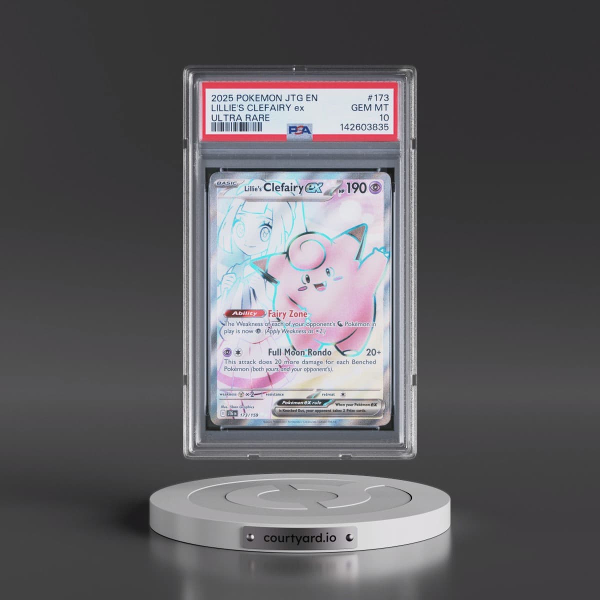 2025 Pokémon Jtg EN-Journey Together #173 Lillie's Clefairy EX - Holo Ultra Rare (PSA 10 GEM MINT)