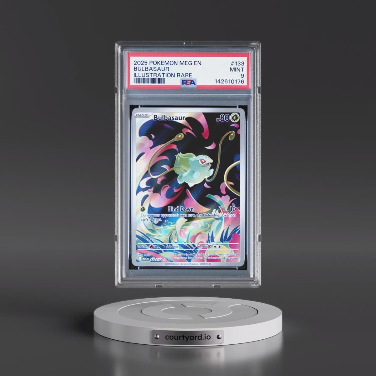 2025 Pokémon Meg EN-Mega Evolution #133 Bulbasaur - Illustration Rare (PSA 9 MINT)