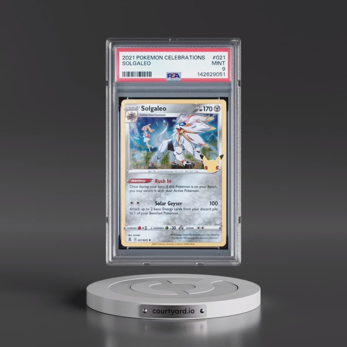 2021 Pokémon Celebrations #021 Solgaleo (PSA 9 MINT)