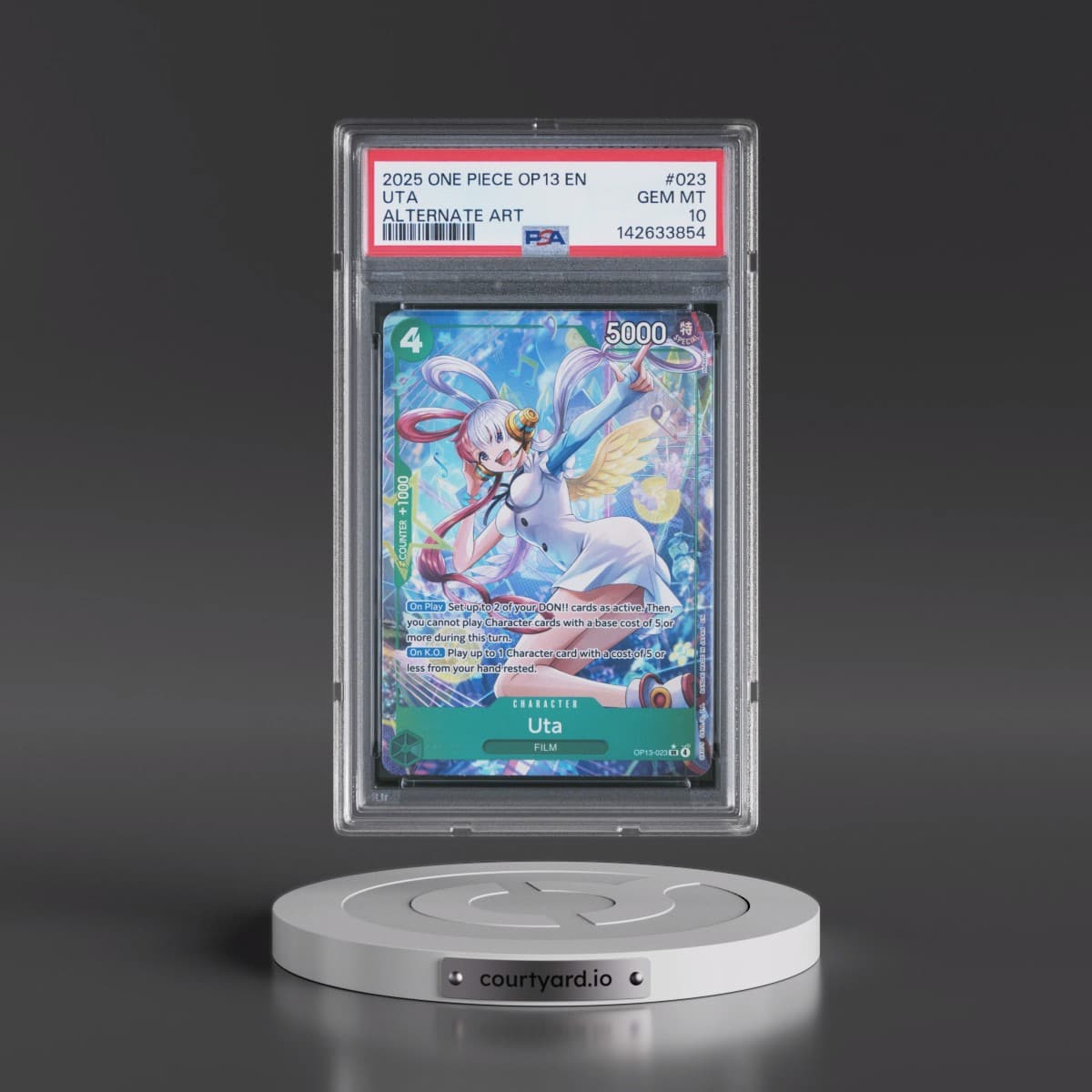 2025 One Piece OP13-Carrying on His Will #023 Uta - Alternate Art (PSA 10 GEM MINT)