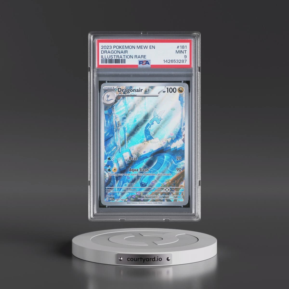 2023 Pokémon Mew EN-151 #181 Dragonair - Illustration Rare (PSA 9 MINT)