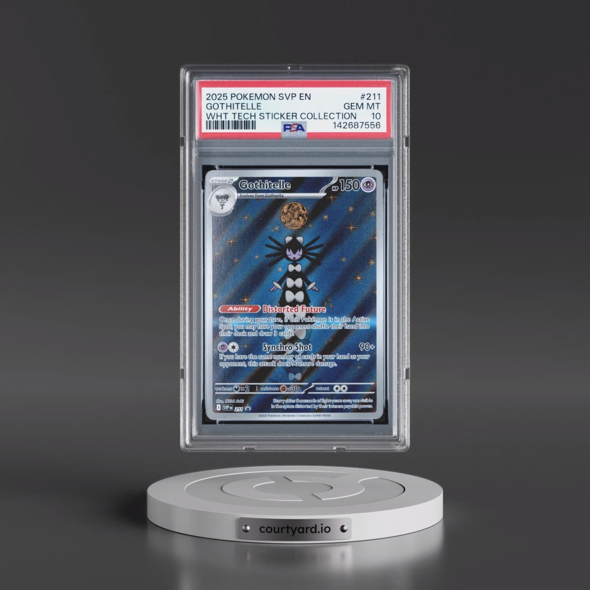 2025 Pokémon Svp EN-SV Black Star Promo #211 Gothitelle - White Flare Tech Sticker Collection (PSA 10 GEM MINT)