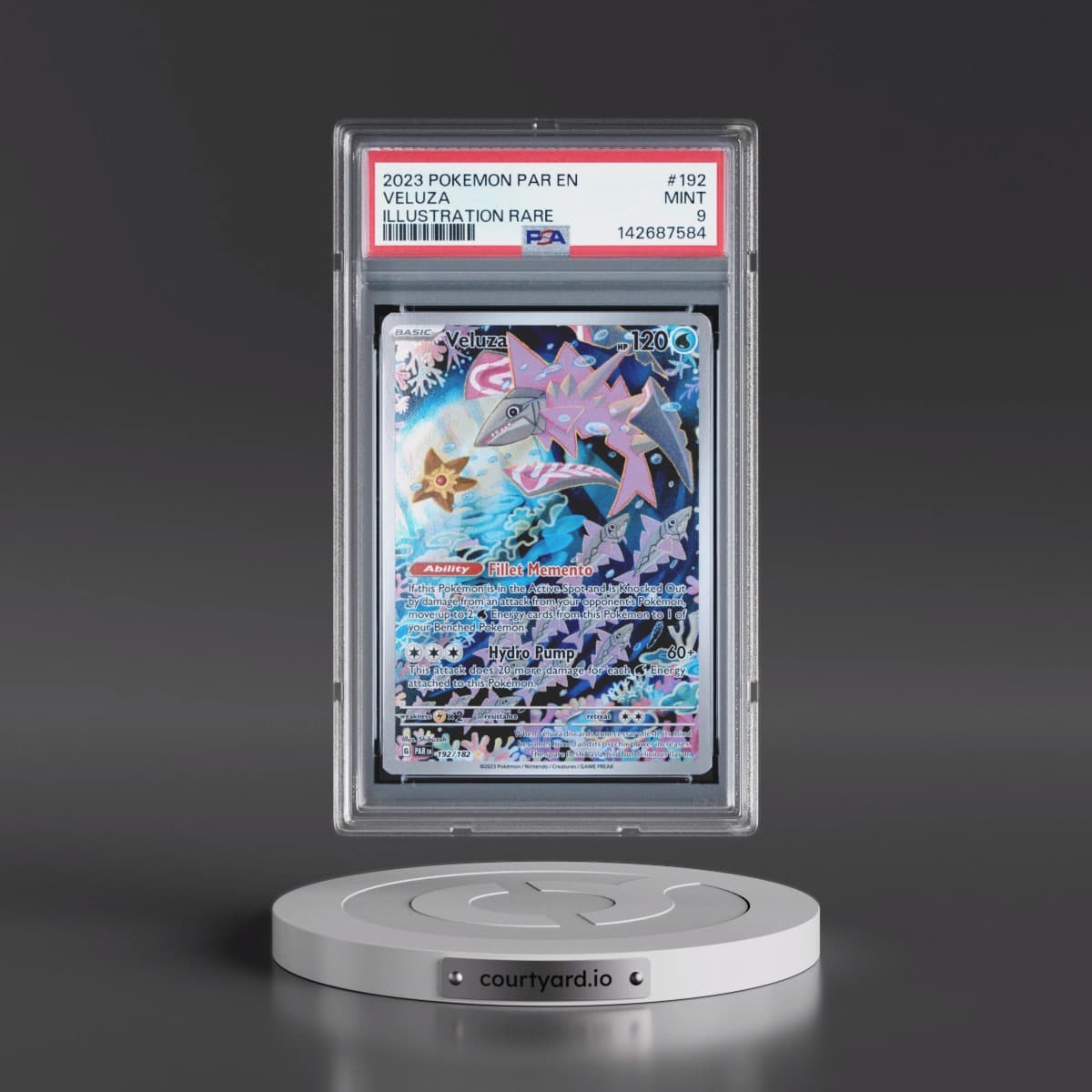 2023 Pokémon Par EN-Paradox Rift #192 Veluza - Illustration Rare (PSA 9 MINT)