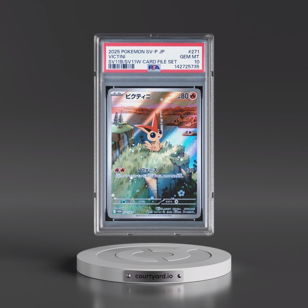 2025 Pokémon SV-P Promo #271 Victini - Black Bolt/White Flare Card File Set (PSA 10 GEM MINT)