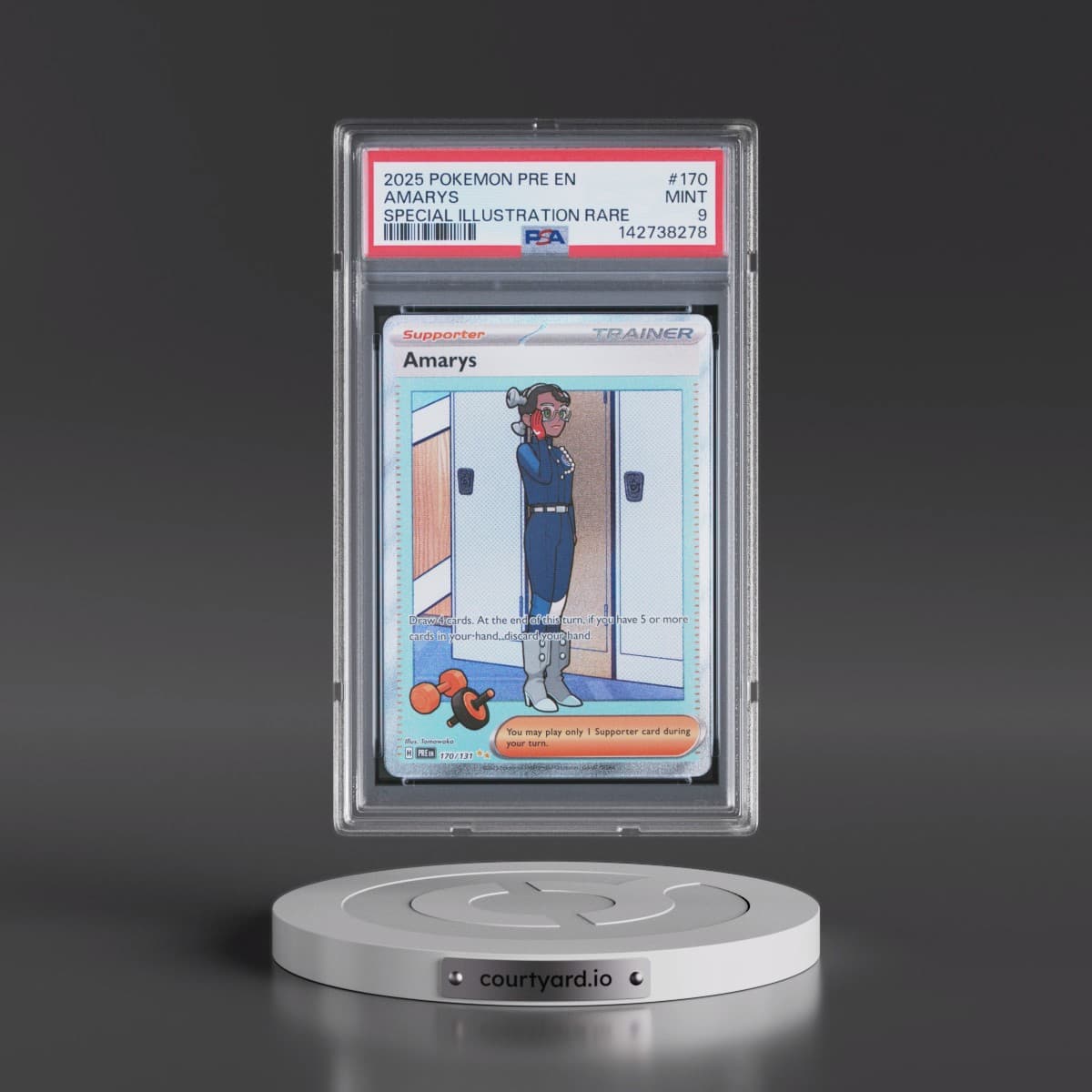 2025 Pokémon Pre EN-Prismatic Evolutions #170 Amarys - Special Illustration Rare (PSA 9 MINT)