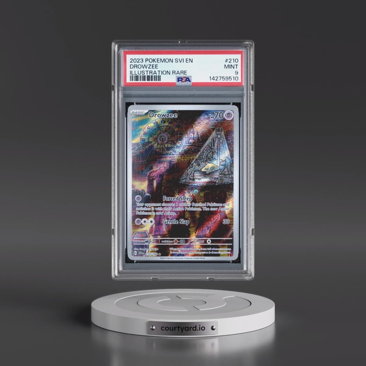 2023 Pokémon Svi EN-Scarlet & Violet #210 Drowzee - Illustration Rare (PSA 9 MINT)