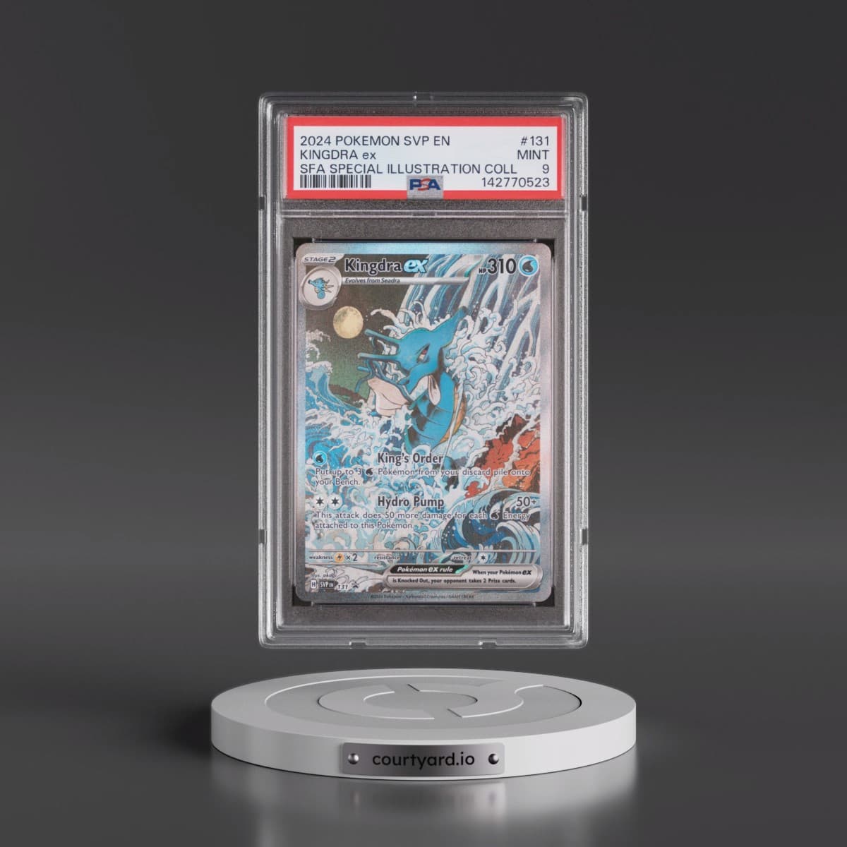 2024 Pokémon Svp EN-SV Black Star Promo #131 Kingdra EX - Holo Shrouded Fable Special Illustration Collection (PSA 9 MINT)