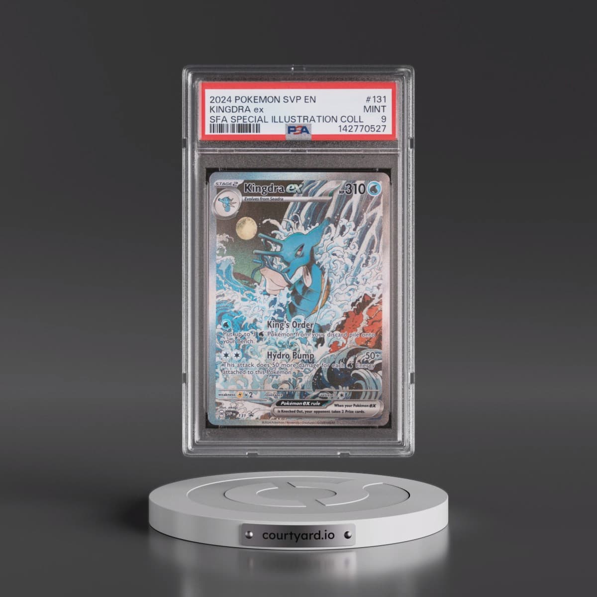 2024 Pokémon Svp EN-SV Black Star Promo #131 Kingdra EX - Holo Shrouded Fable Special Illustration Collection (PSA 9 MINT)