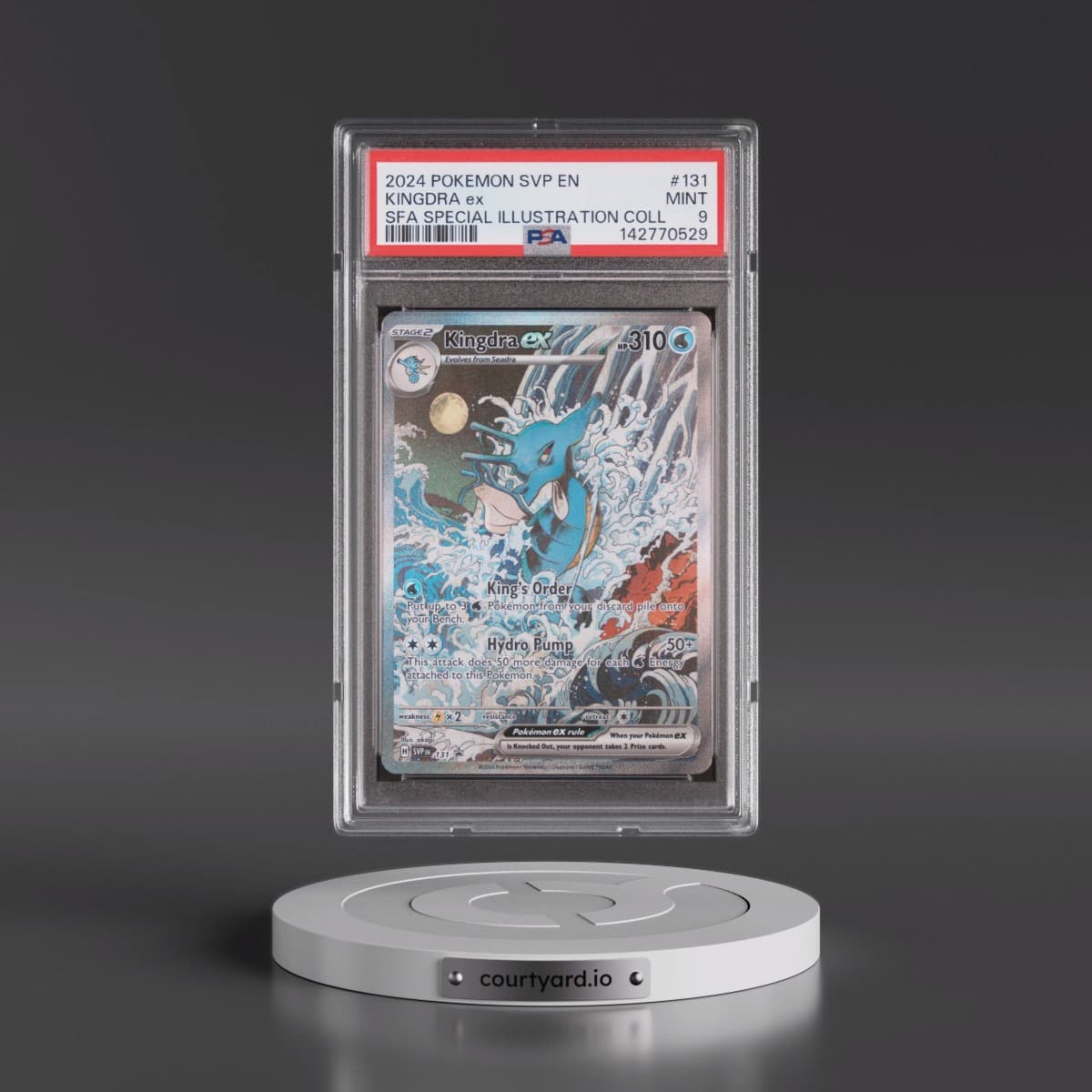 2024 Pokémon Svp EN-SV Black Star Promo #131 Kingdra EX - Holo Shrouded Fable Special Illustration Collection (PSA 9 MINT)
