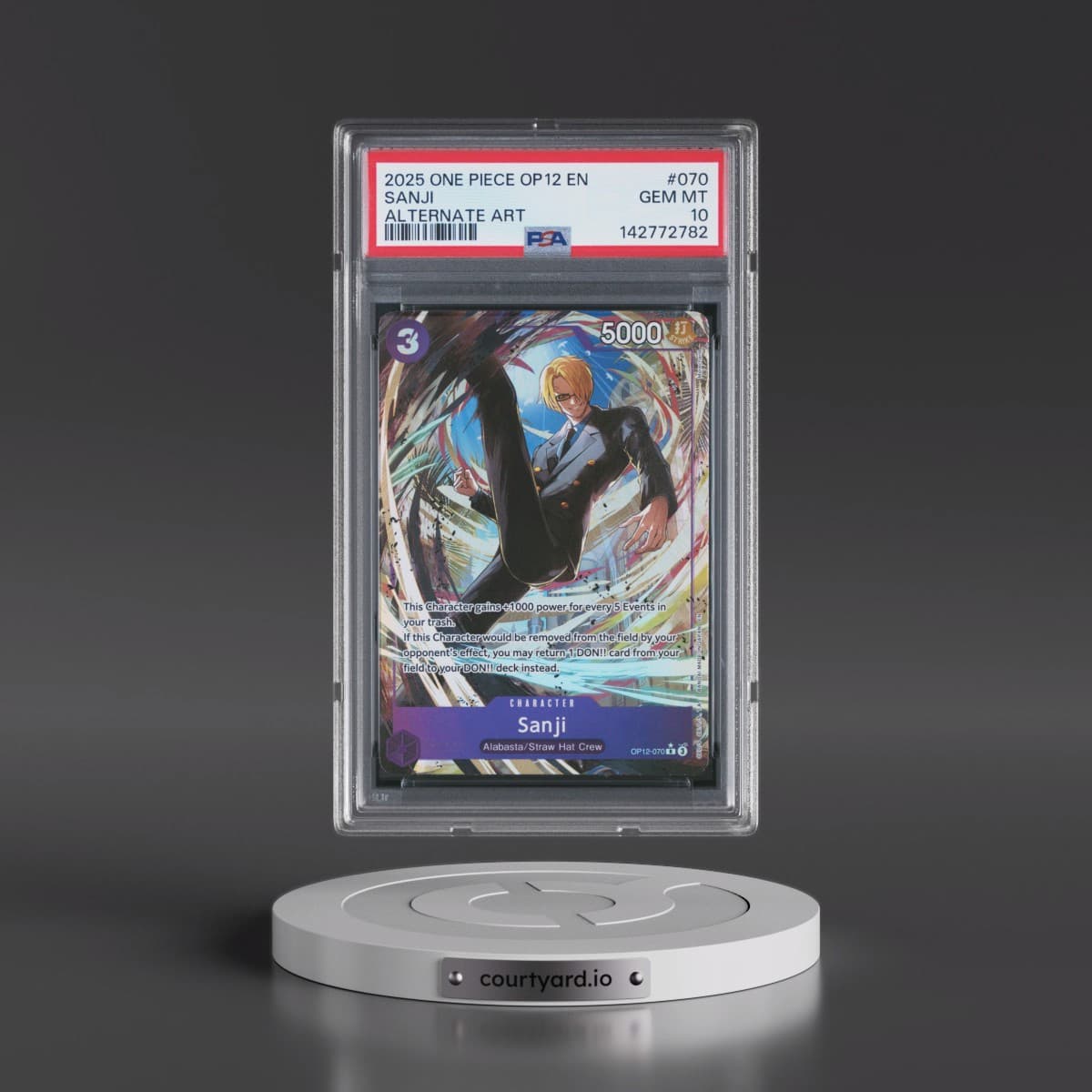 2025 One Piece OP12-Legacy of the Master #070 Sanji - Alternate Art (PSA 10 GEM MINT)