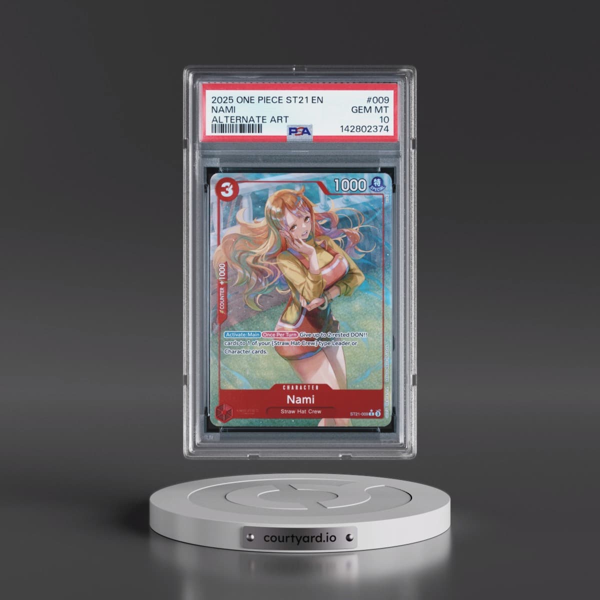 2025 One Piece Starter Deck ST21-EX Gear 5 #009 Nami - Alternate Art (PSA 10 GEM MINT)