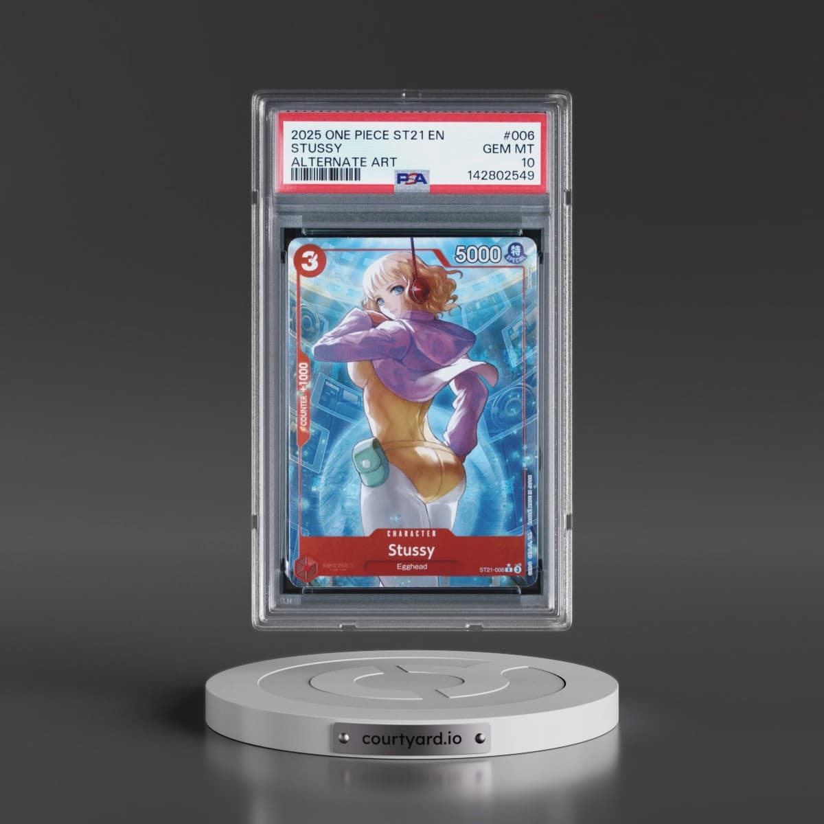 2025 One Piece Starter Deck ST21-EX Gear 5 #006 Stussy - Alternate Art (PSA 10 GEM MINT)