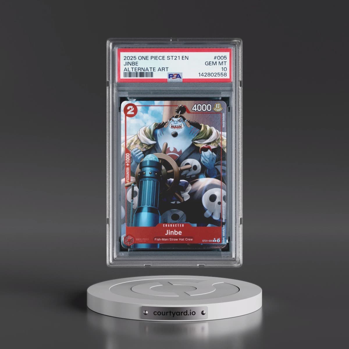2025 One Piece Starter Deck ST21-EX Gear 5 #005 Jinbe - Alternate Art (PSA 10 GEM MINT)
