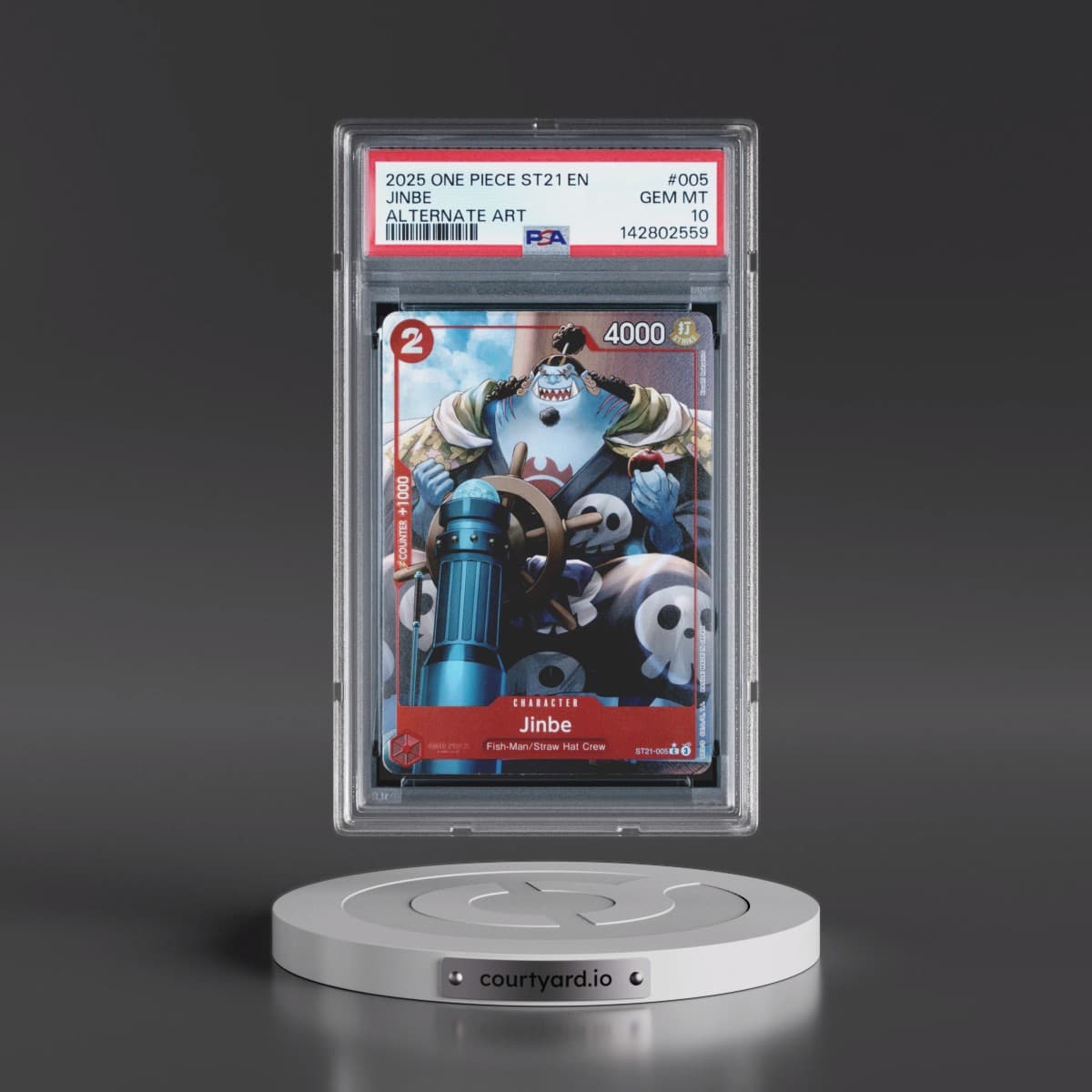 2025 One Piece Starter Deck ST21-EX Gear 5 #005 Jinbe - Alternate Art (PSA 10 GEM MINT)