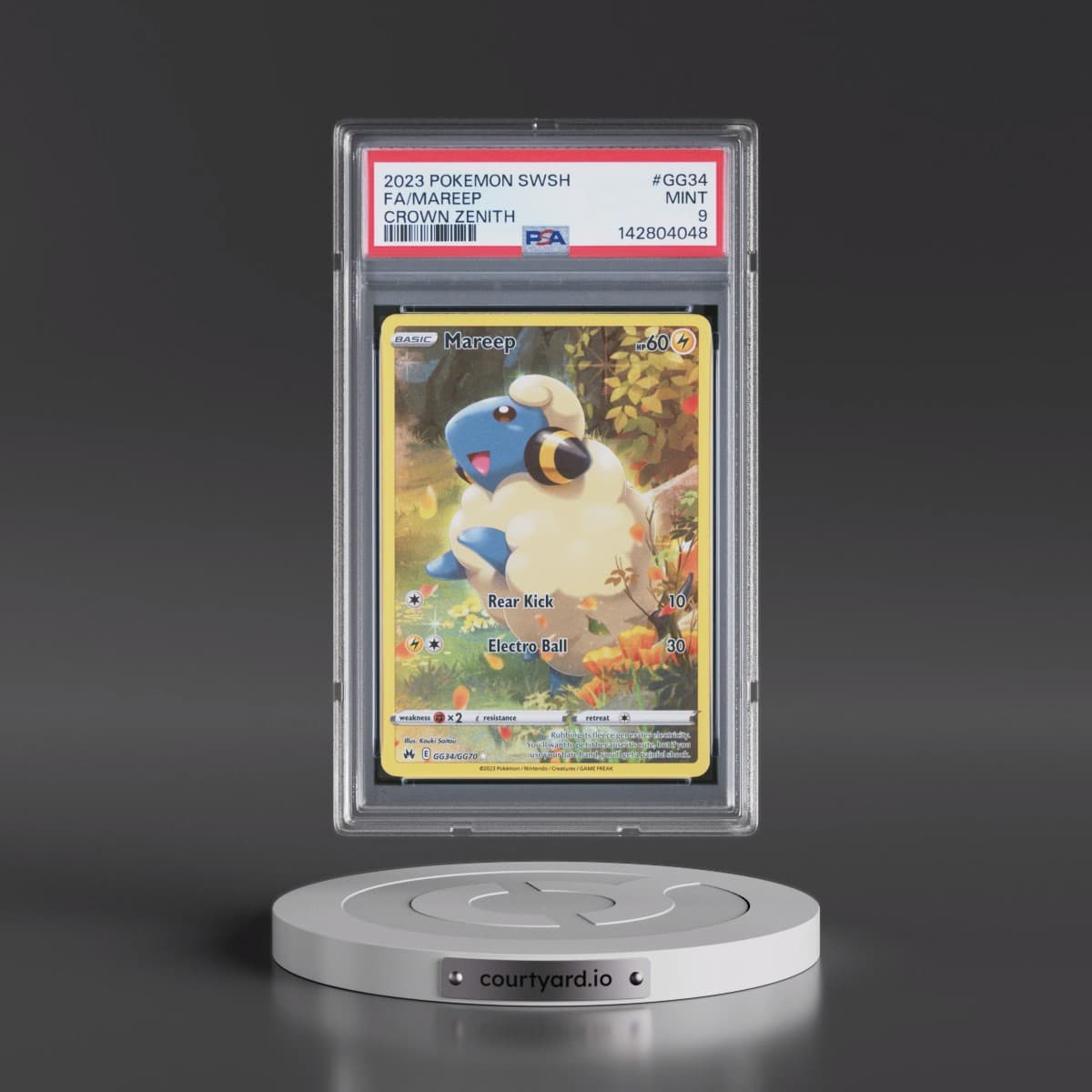 2023 Pokémon Sword and Shield Crown Zenith #GG34 Mareep - Full Art (PSA 9 MINT)
