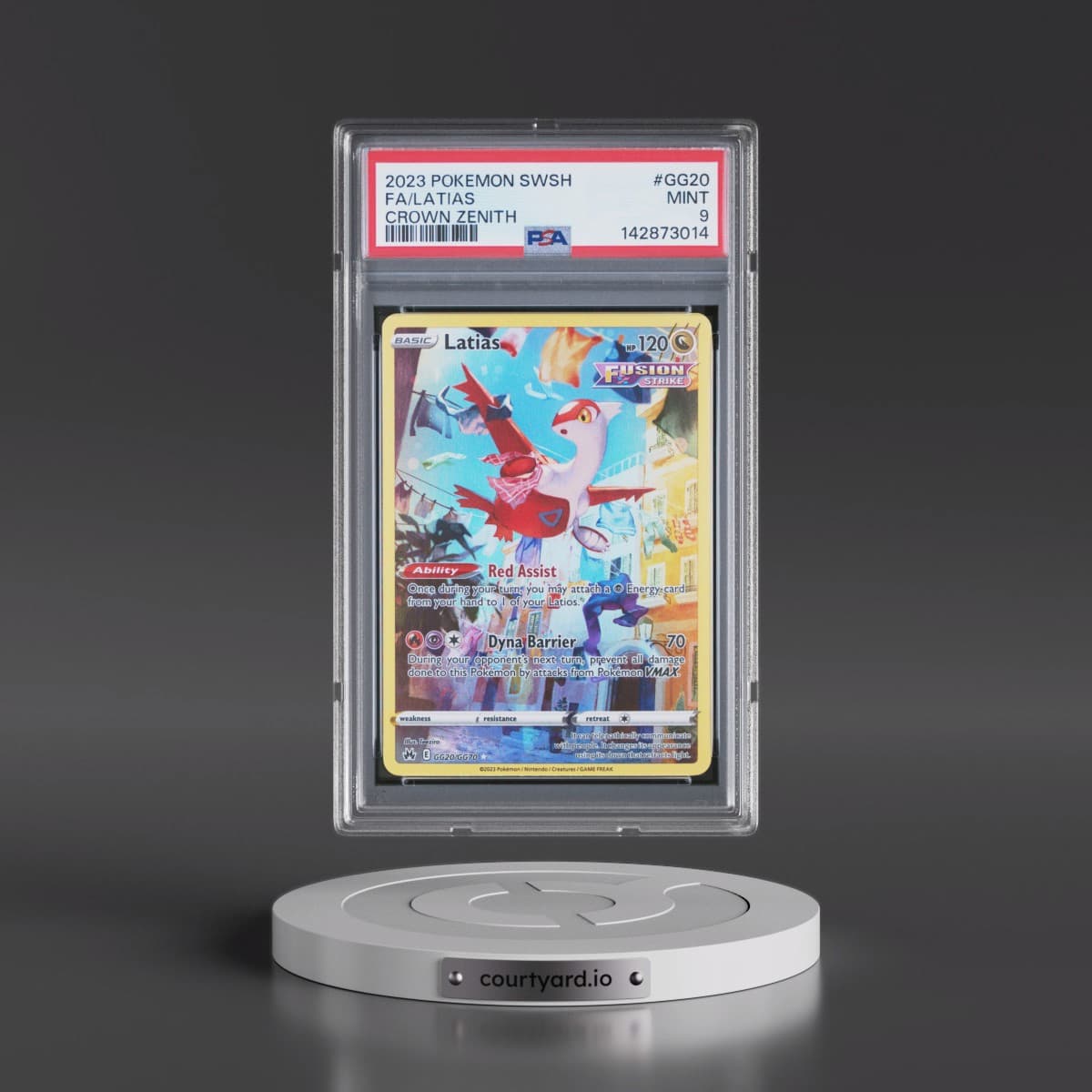 2023 Pokémon Sword and Shield Crown Zenith #GG20 Latias - Full Art (PSA 9 MINT)