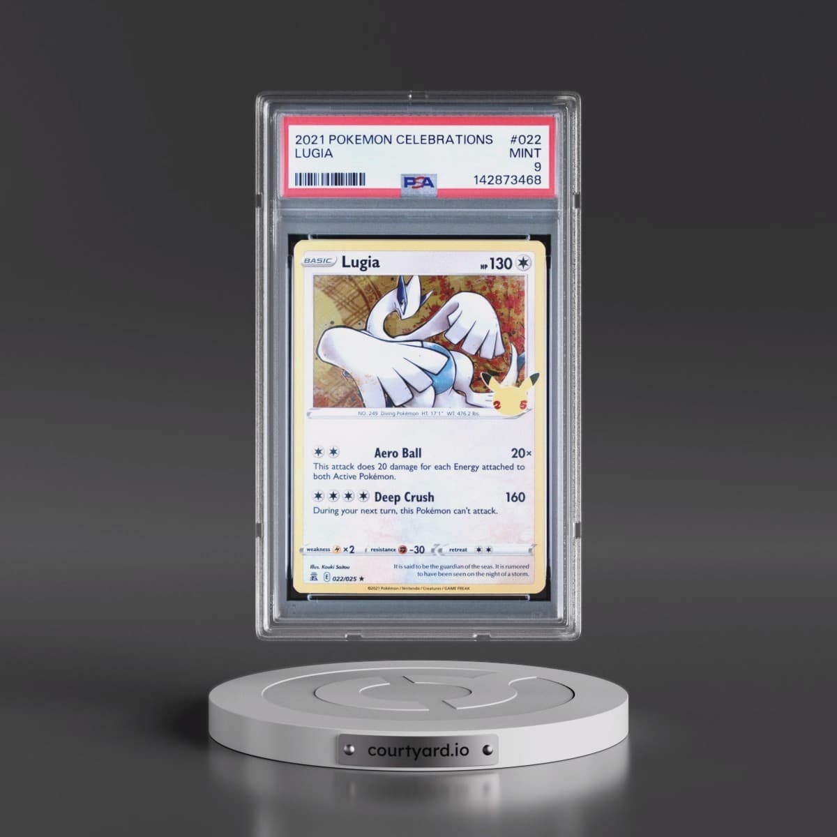 2021 Pokémon Celebrations #022 Lugia (PSA 9 MINT)