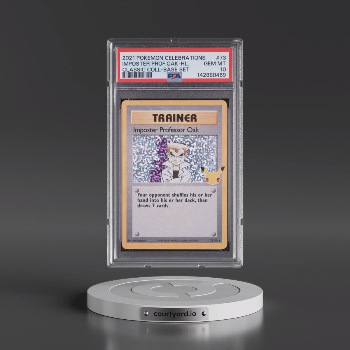 2021 Pokémon Celebrations Classic Collection #73 Imposter Professor Oak - Holo (PSA 10 GEM MINT)