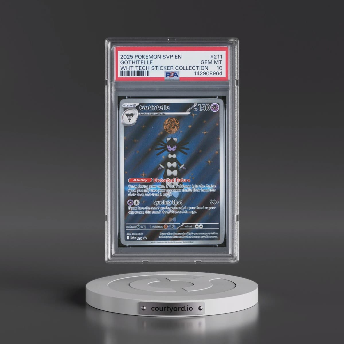 2025 Pokémon Svp EN-SV Black Star Promo #211 Gothitelle - White Flare Tech Sticker Collection (PSA 10 GEM MINT)