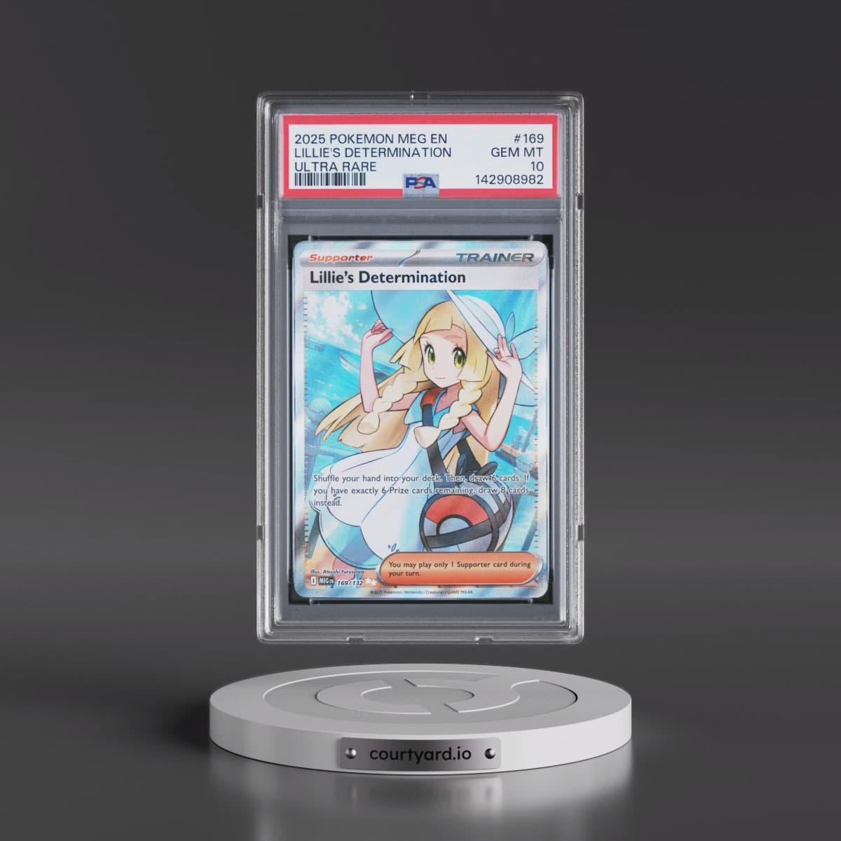 2025 Pokémon Meg EN-Mega Evolution #169 Lillie's Determination - Ultra Rare (PSA 10 GEM MINT)