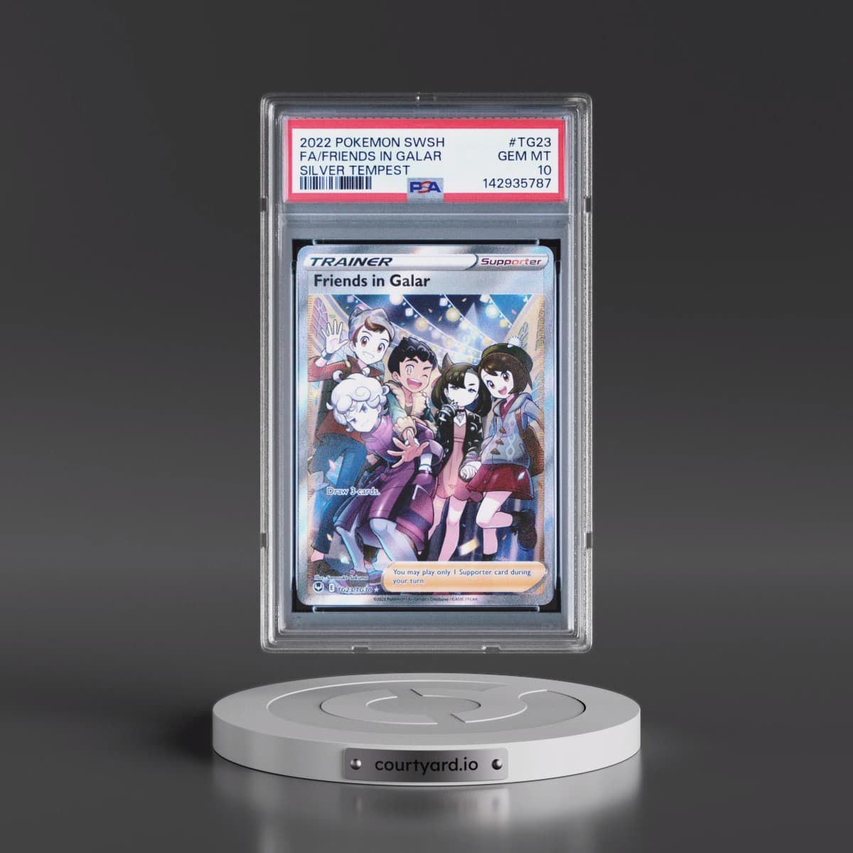 2022 Pokémon Sword & Shield Silver Tempest #TG23 Friends in Galar - Full Art (PSA 10 GEM MINT)