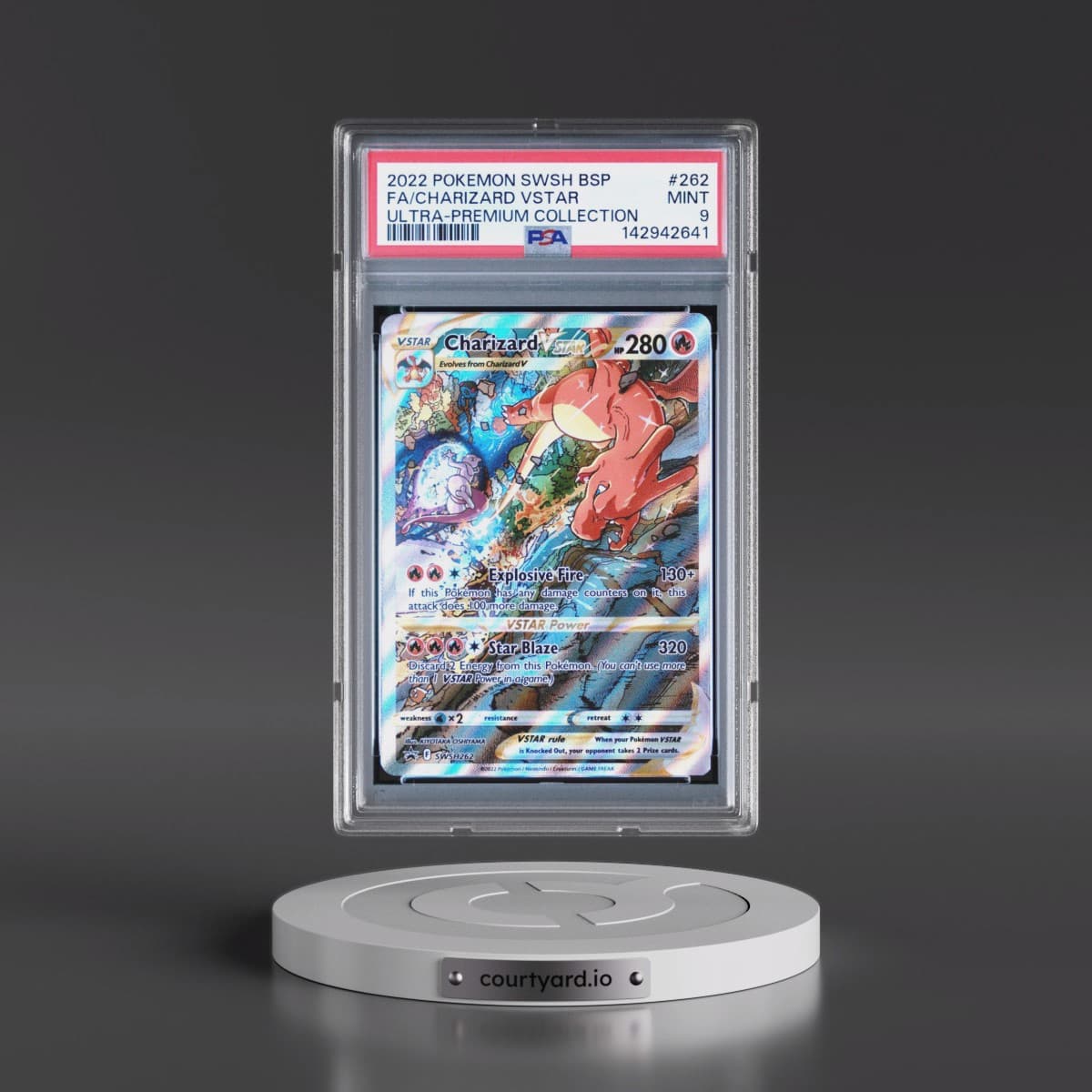 2022 Pokémon Swsh Black Star Promo #262 Charizard Vstar - Full Art Sword & Shield Ultra-Premium Collection-Charizard (PSA 9 MINT)