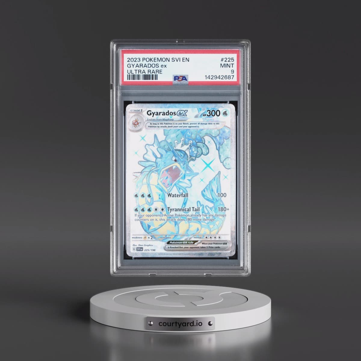 2023 Pokémon Svi EN-Scarlet & Violet #225 Gyarados EX - Holo Ultra Rare (PSA 9 MINT)