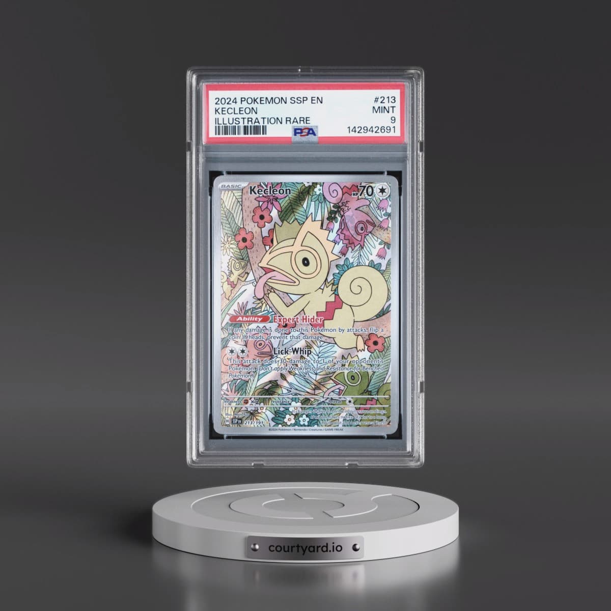 2024 Pokémon Ssp EN-Surging Sparks #213 Kecleon - Illustration Rare (PSA 9 MINT)