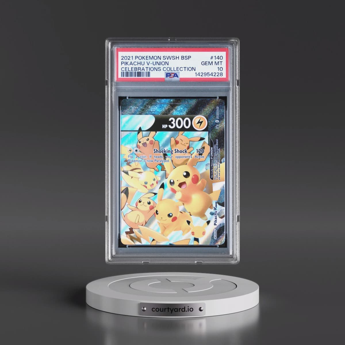 2021 Pokémon Swsh Black Star Promo #140 Pikachu V-Union - Celebrations Collection (PSA 10 GEM MINT)