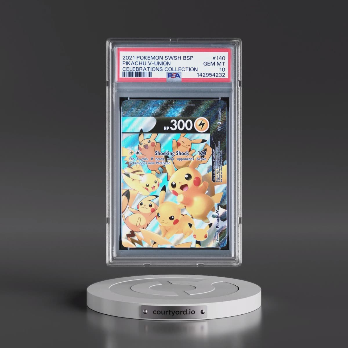 2021 Pokémon Swsh Black Star Promo #140 Pikachu V-Union - Celebrations Collection (PSA 10 GEM MINT)