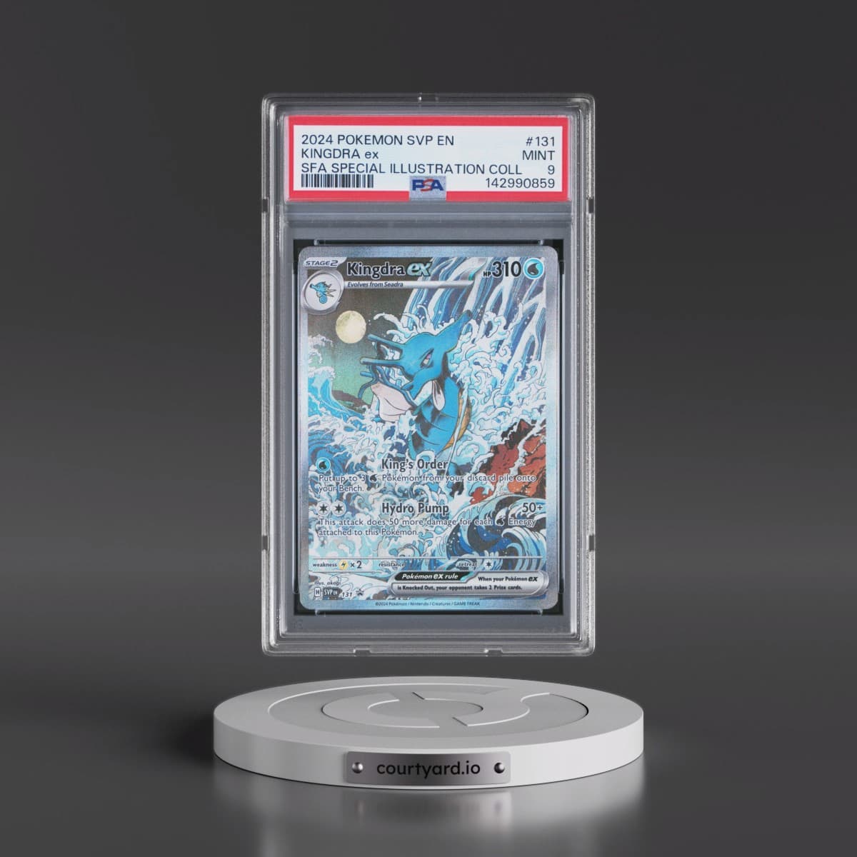 2024 Pokémon Svp EN-SV Black Star Promo #131 Kingdra EX - Holo Shrouded Fable Special Illustration Collection (PSA 9 MINT)