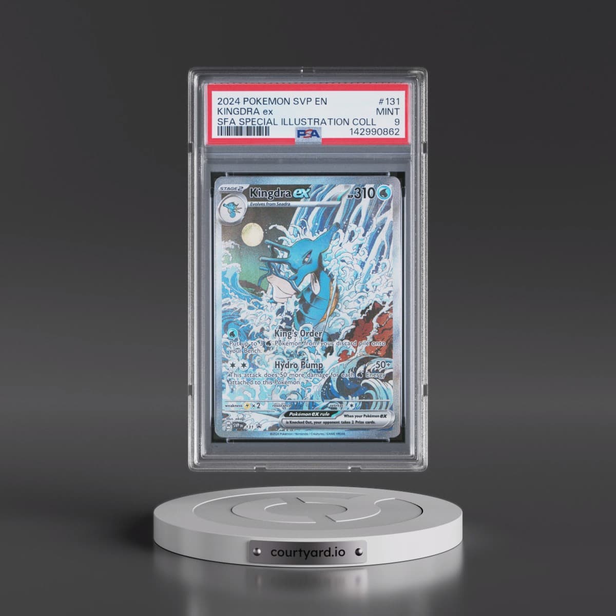 2024 Pokémon Svp EN-SV Black Star Promo #131 Kingdra EX - Holo Shrouded Fable Special Illustration Collection (PSA 9 MINT)