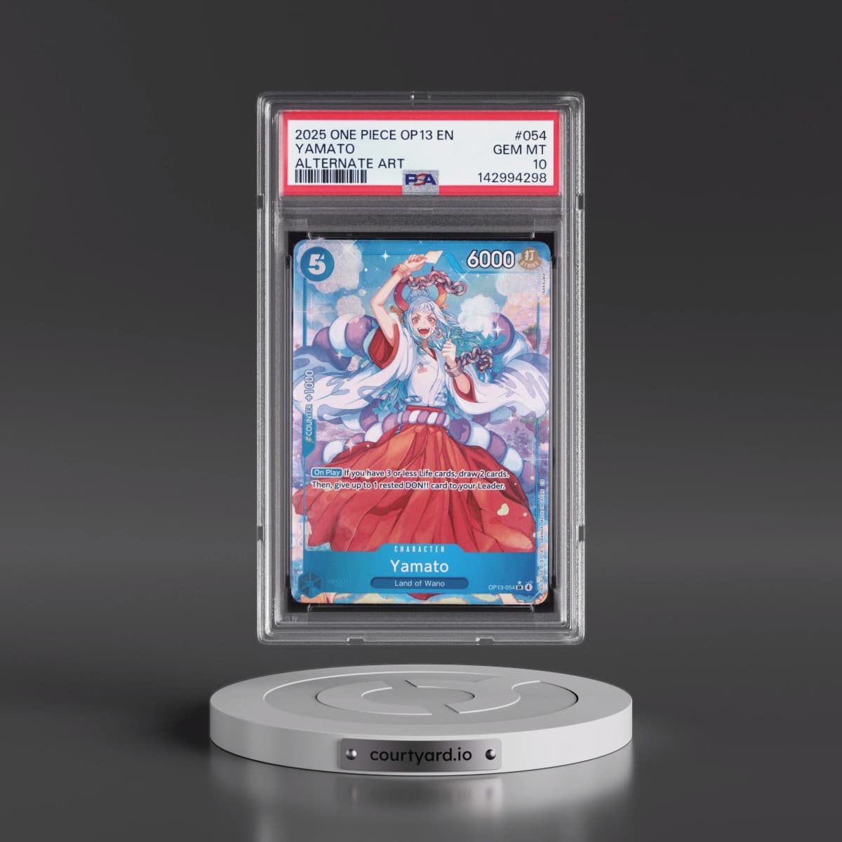 2025 One Piece OP13-Carrying on His Will #054 Yamato - Alternate Art (PSA 10 GEM MINT)