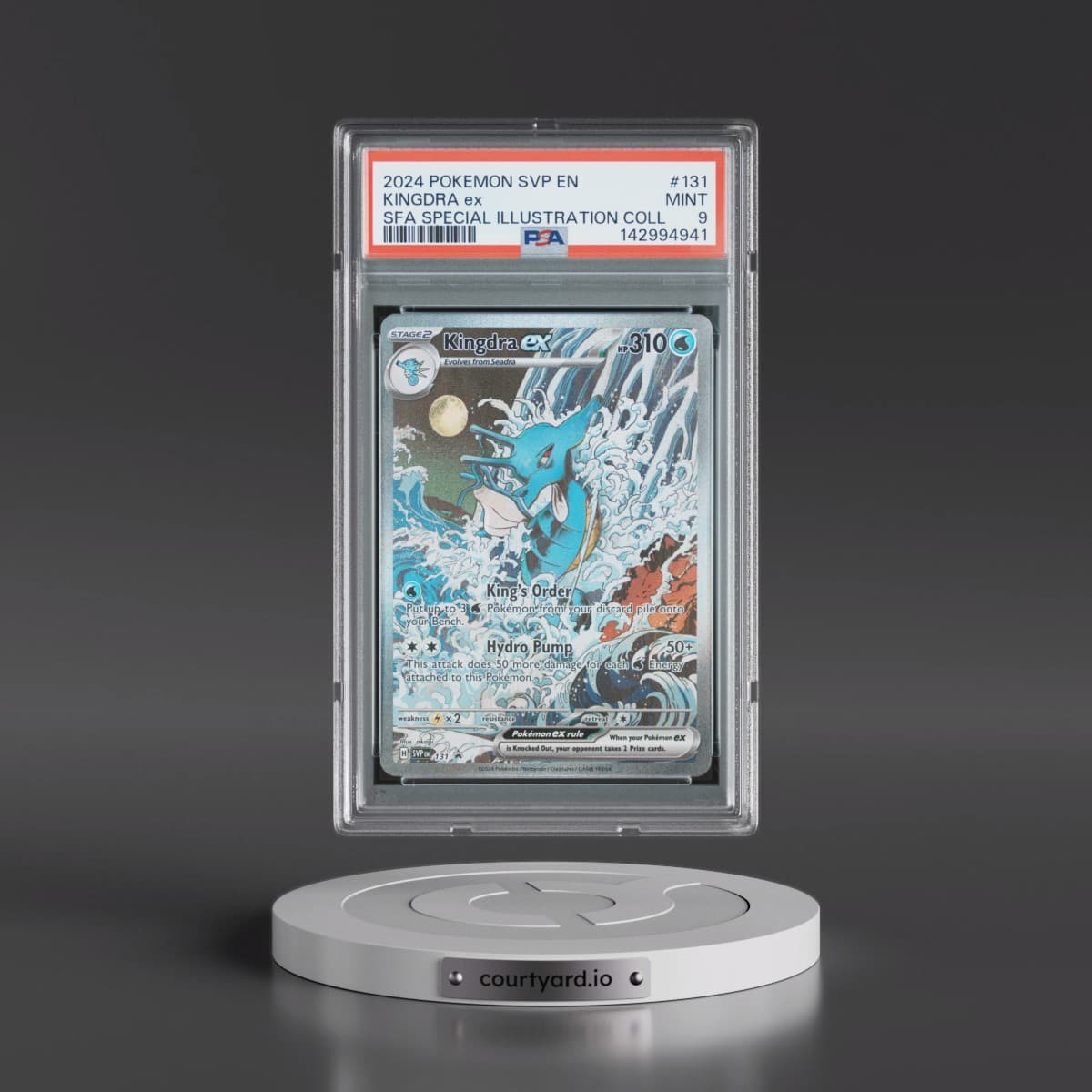2024 Pokémon Svp EN-SV Black Star Promo #131 Kingdra EX - Holo Shrouded Fable Special Illustration Collection (PSA 9 MINT)