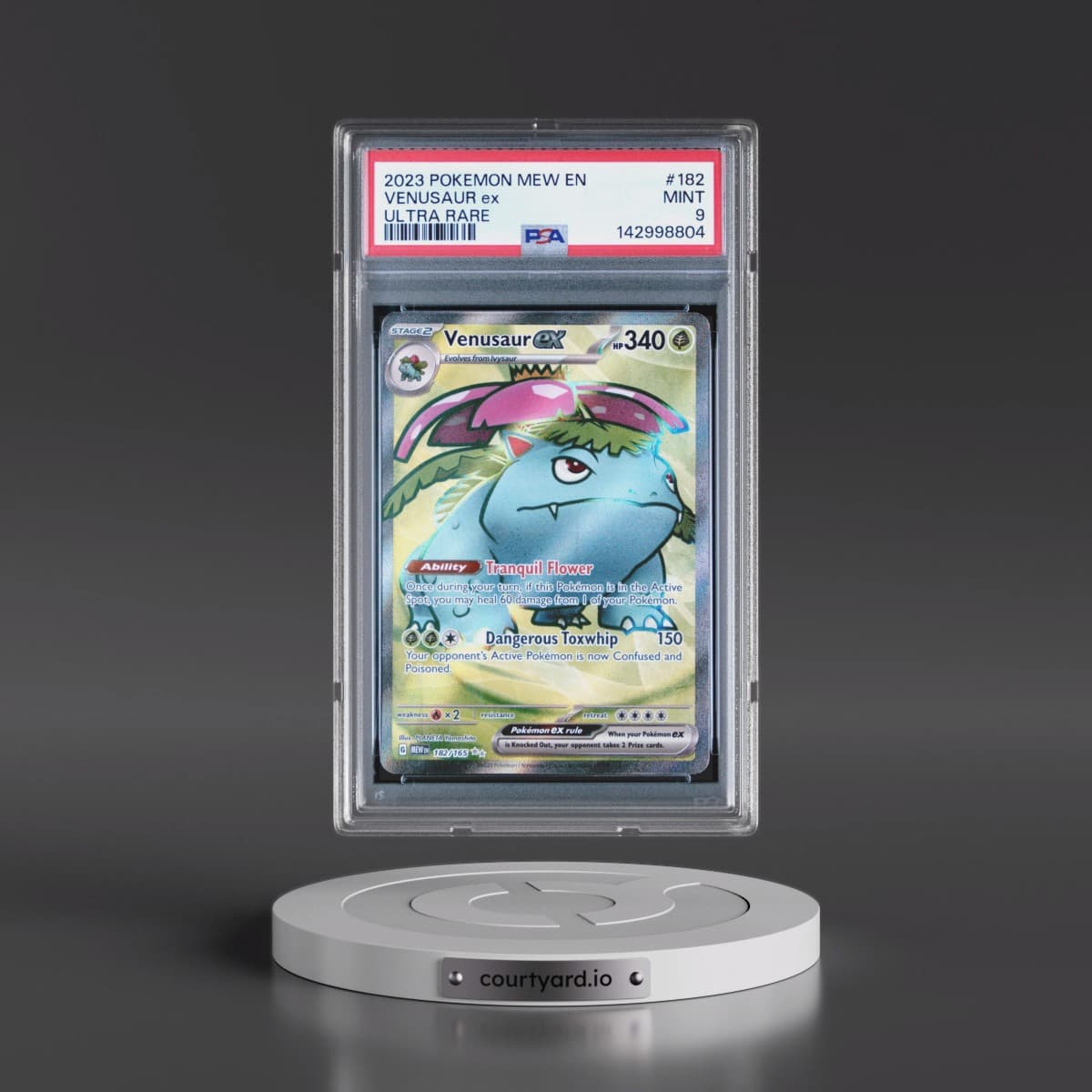 2023 Pokémon Mew EN-151 #182 Venusaur EX - Holo Ultra Rare (PSA 9 MINT)