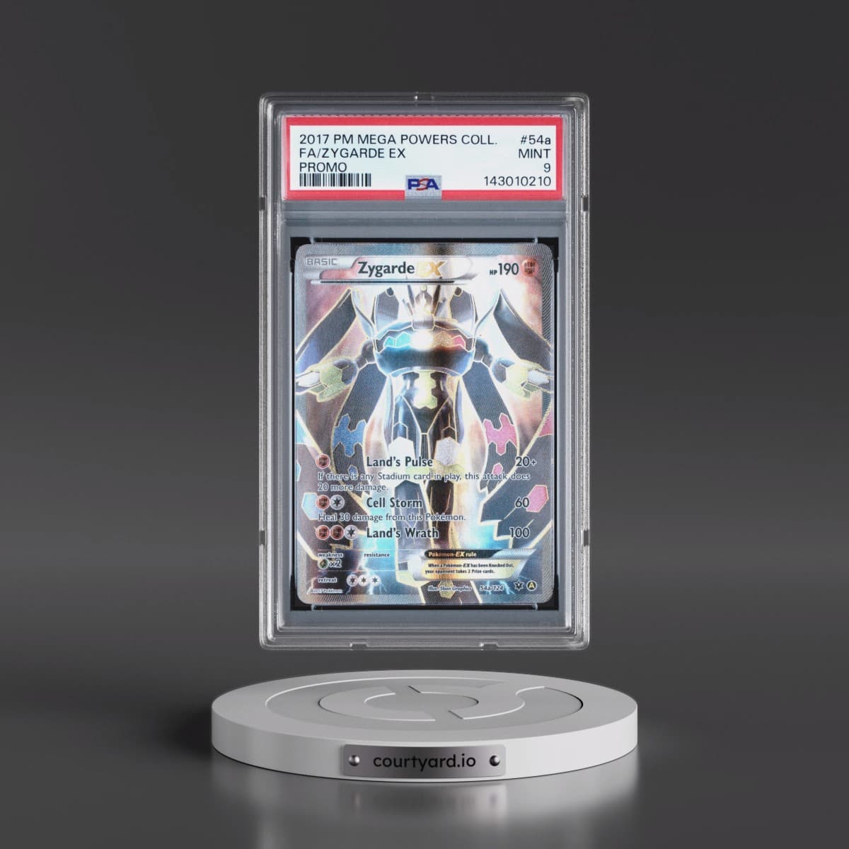 2017 Pokémon Mega Powers Collection Promo #54a Zygarde EX - Holo Full Art (PSA 9 MINT)