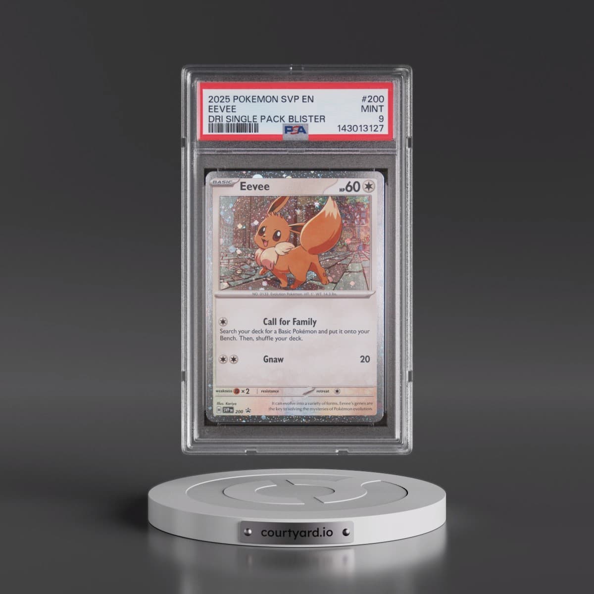 2025 Pokémon Svp EN-SV Black Star Promo #200 Eevee - Destined Rivals Single Pack Blister (PSA 9 MINT)