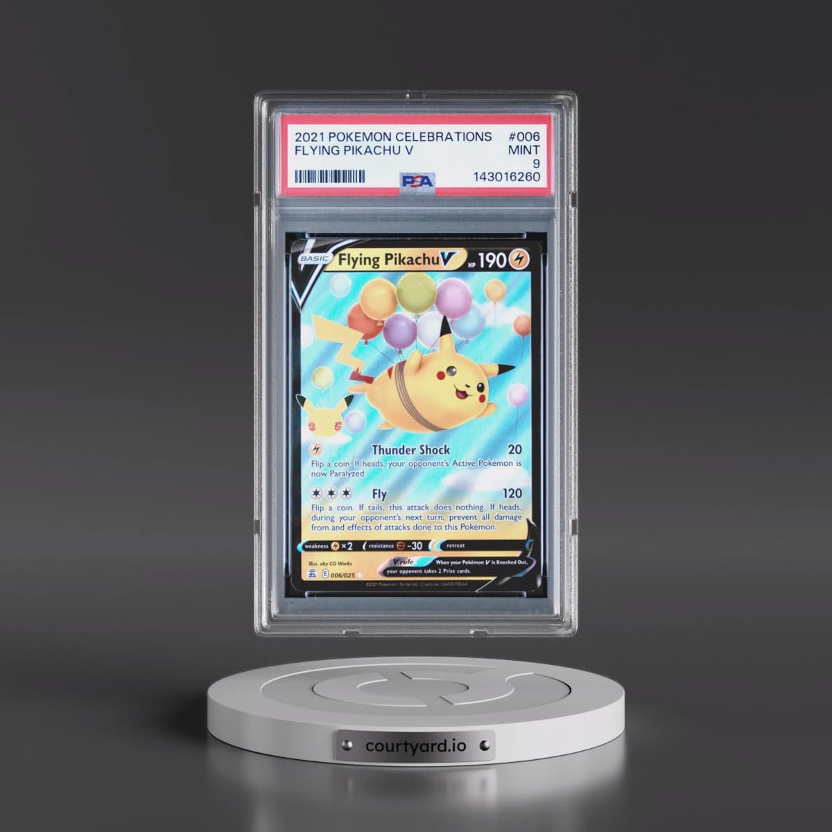 2021 Pokémon Celebrations #006 Flying Pikachu V - Holo (PSA 9 MINT)