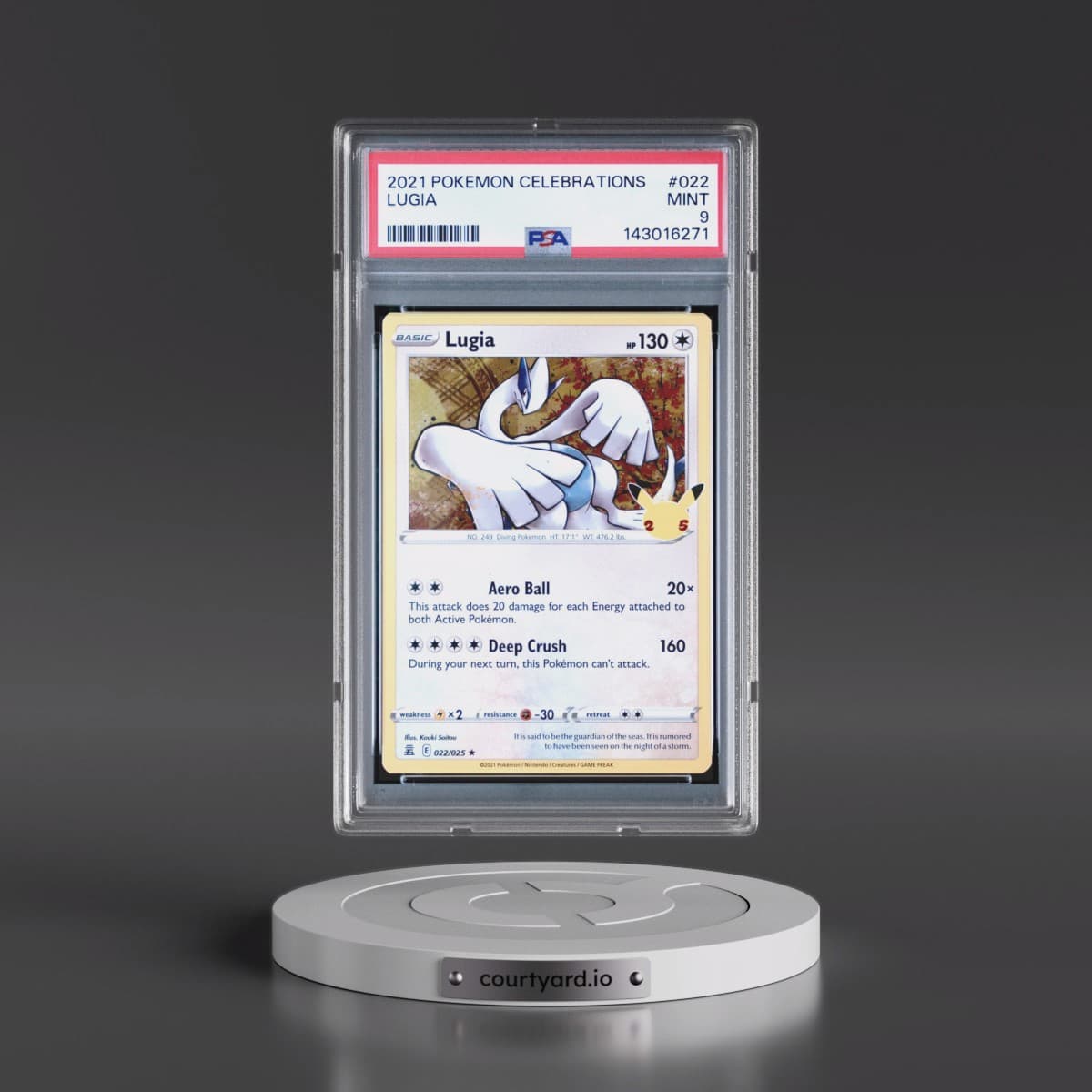 2021 Pokémon Celebrations #022 Lugia (PSA 9 MINT)