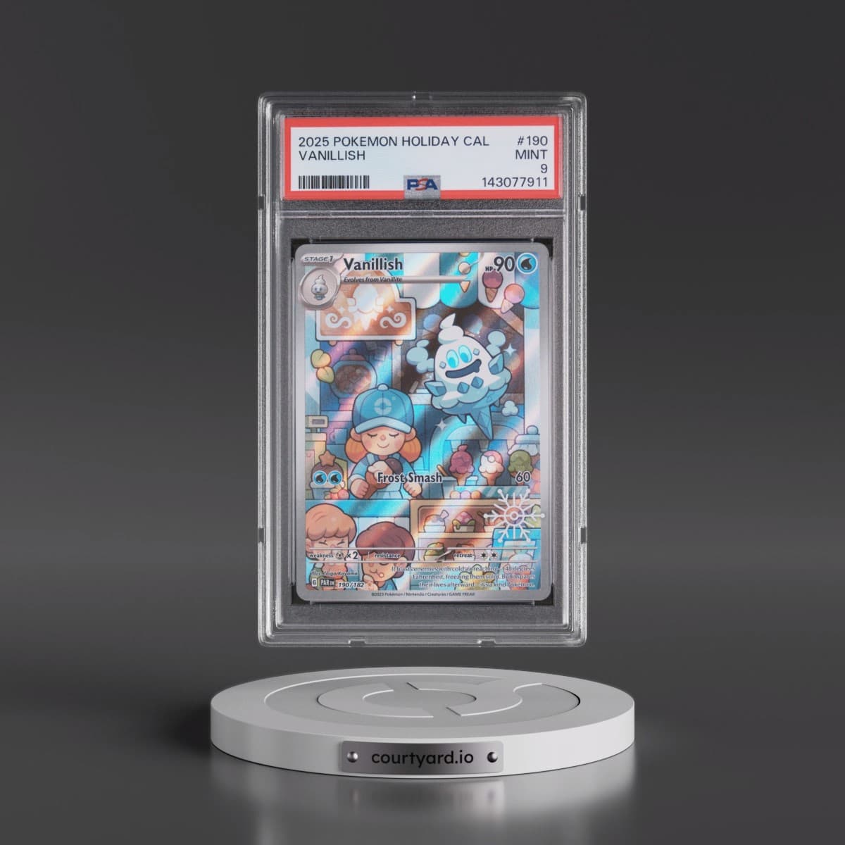 2025 Pokémon Holiday Calendar #190 Vanillish (PSA 9 MINT)
