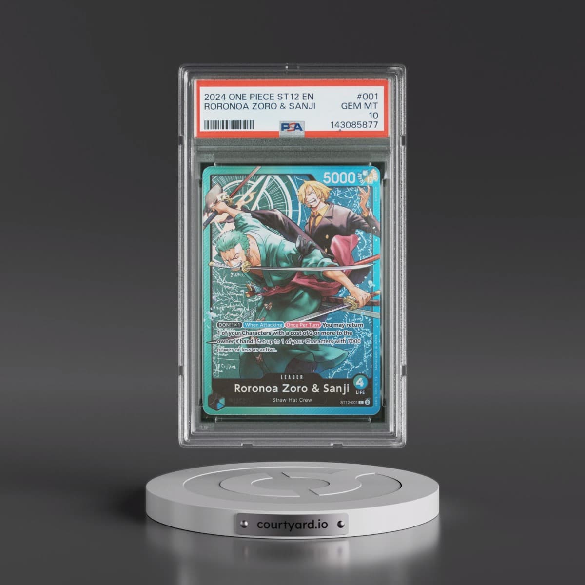 2024 One Piece Starter Deck ST12-Zoro & Sanji #001 Roronoa Zoro/Sanji (PSA 10 GEM MINT)