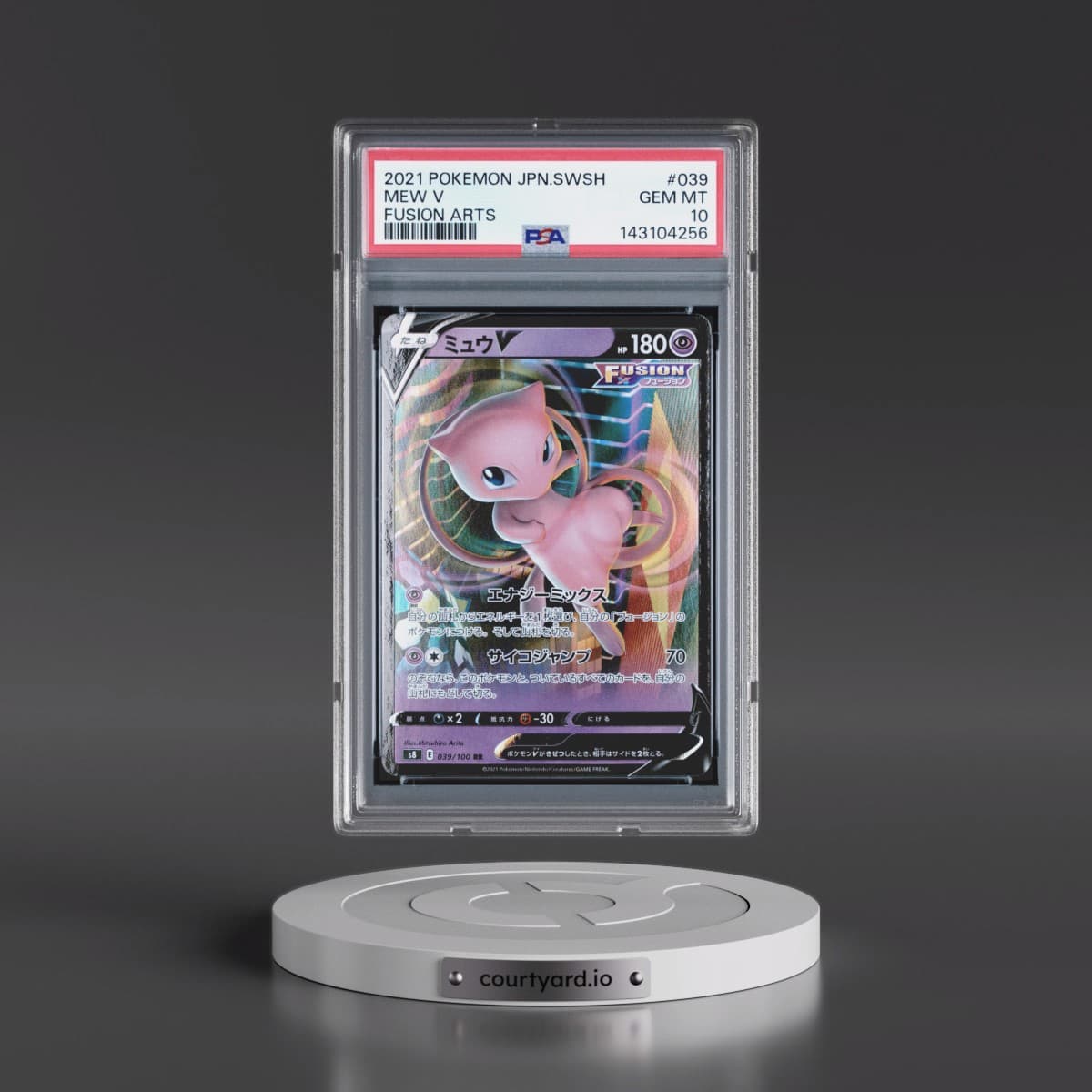 2021 Pokémon Sword & Shield Fusion Arts #039 Mew V - Holo (PSA 10 GEM MINT)