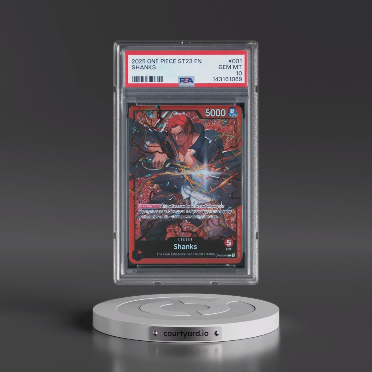 2025 One Piece Starter Deck ST23-Red Shanks #001 Shanks (PSA 10 GEM MINT)